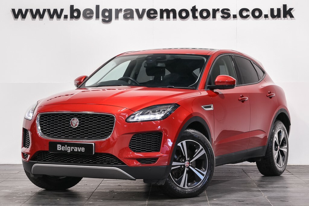 Compare Jaguar E-Pace 2.0L 2.0 D150 Sat Nav Pan Roof Upgraded Alloys Suv FG18KCX Red
