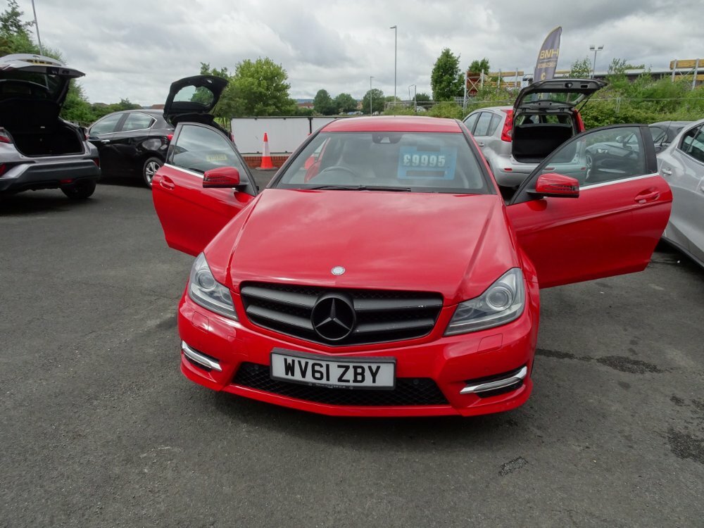 Compare Mercedes-Benz C Class C220 Cdi Blueefficiency Amg Sport Ed125 2-Door WV61ZBY Red
