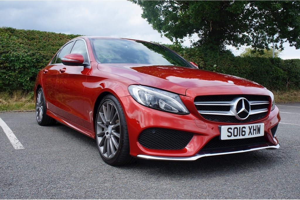 Compare Mercedes-Benz C Class C220d Amg Line SO16XHW Red
