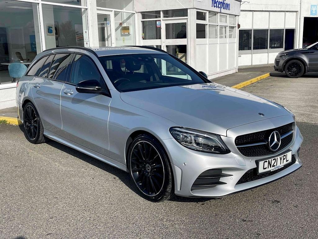 Compare Mercedes-Benz C Class C220d Amg Line Edition CN21YPL Silver
