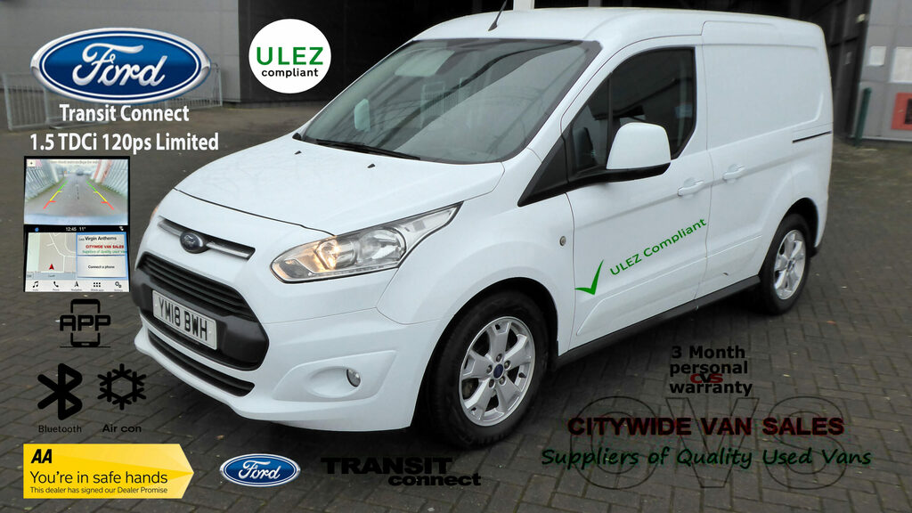 Compare Ford Transit Connect Ford Transit Connect 2018 YM18BWH White