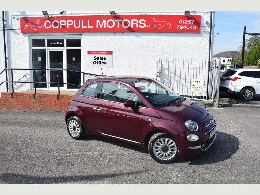 Compare Fiat 500 1.2 Lounge Euro 6 Ss PK18VHF Red
