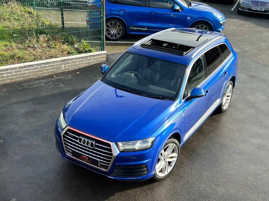 Compare Audi Q7 4X4 3.0 Tdi V6 S Line Tiptronic Quattro Euro 6 S ND17YGK Blue