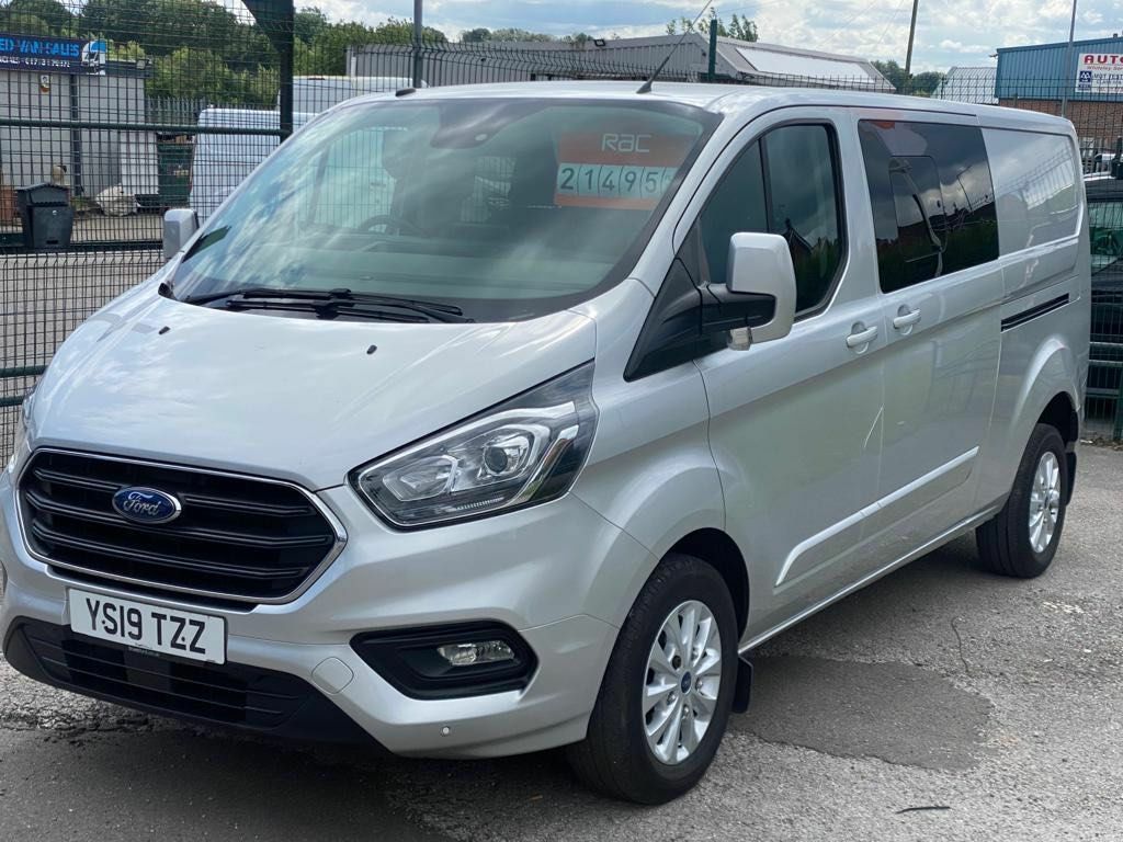 Compare Ford Transit Custom Limited Double Cab 320 2.0 Euro 6 L2 Lwb 2019 YS19TZZ Silver