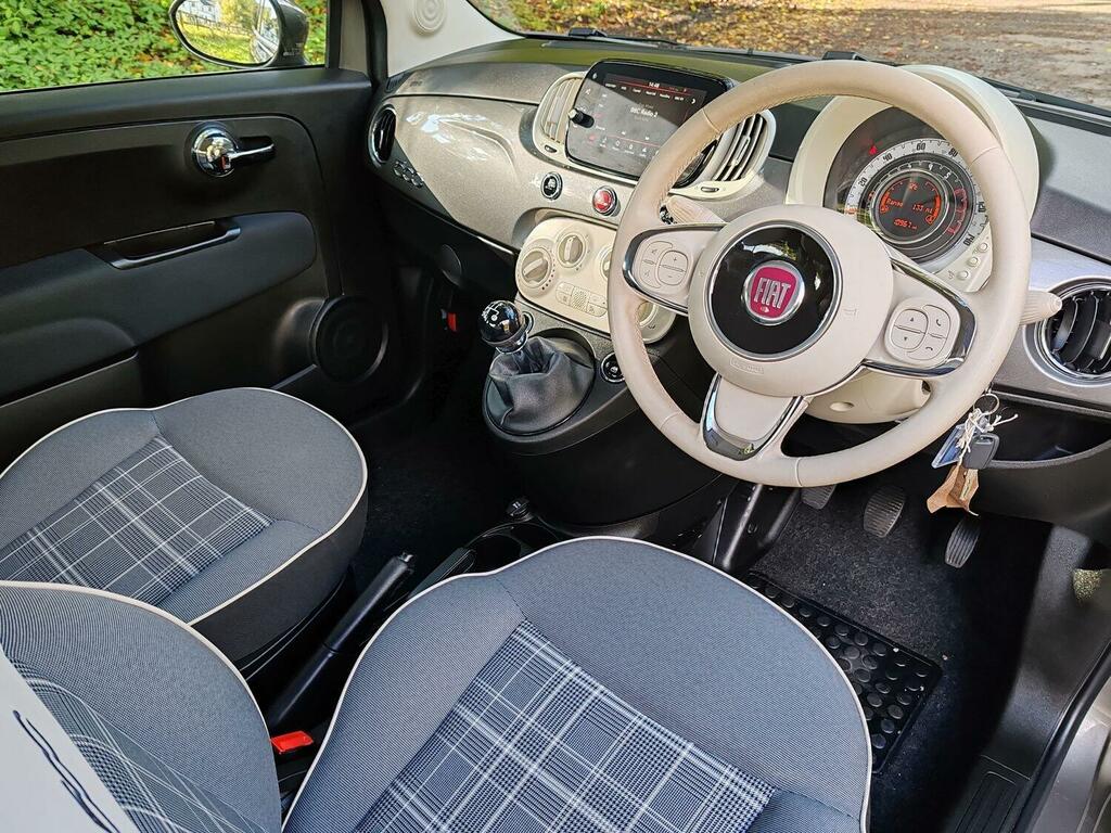 Compare Fiat 500 Hatchback 1.2 Lounge With Rear Parking Sensors DE69SFU Grey