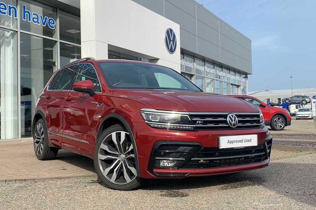 Compare Volkswagen Tiguan R Line Tdi Bmt 4Motion Dsg AE18MBY Red