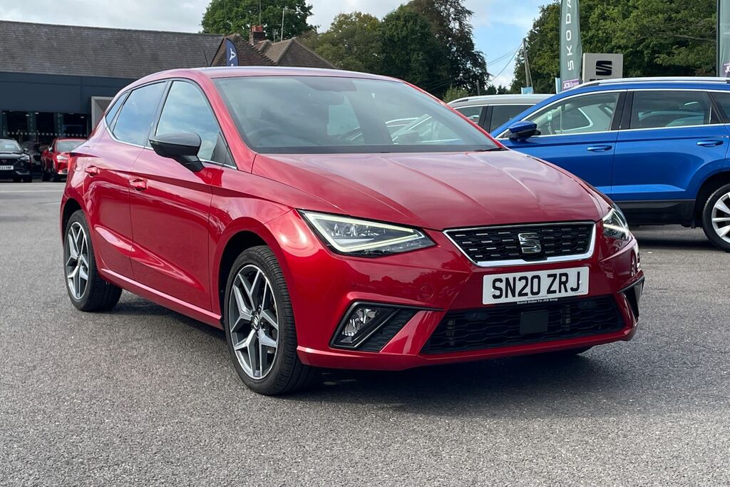 Compare Seat Ibiza 1.0 Tsi 115Ps Xcellence Dsg Lux 5-Door SN20ZRJ Red