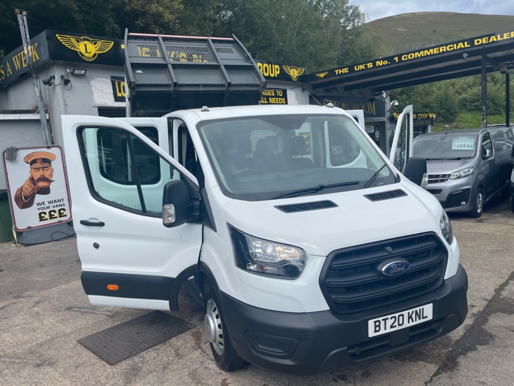 Compare Ford Transit Custom 350 Leader Ecoblue Crew-cab Tipper 7 Seats BT20KNL White