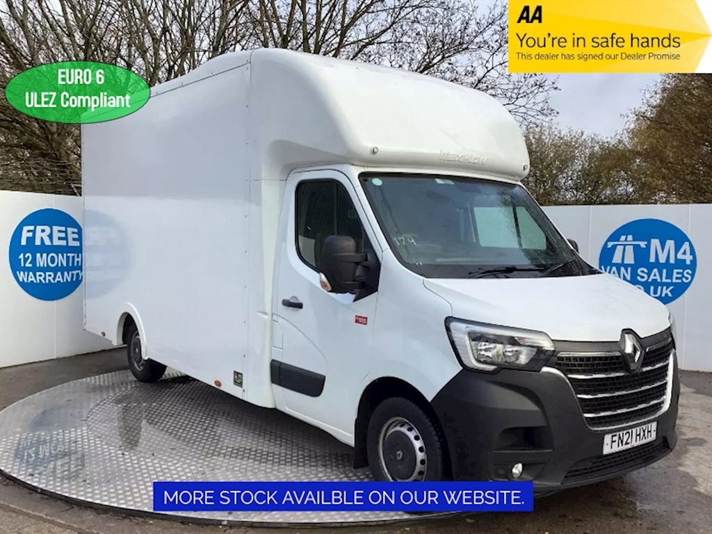 Compare Renault Master 35Maxi Low Loader Luton Lwb Euro 6 Ac L13ft 10 FN21HXH White