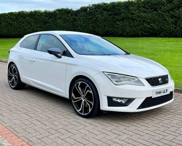 Compare Seat Leon 2.0 Tdi Fr Technology YH14ULR White