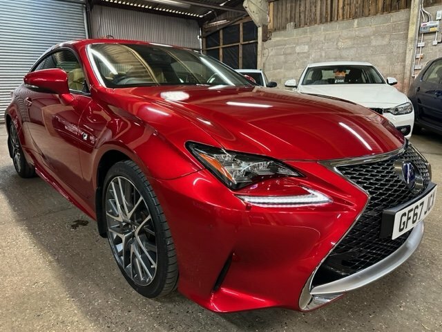 Compare Lexus RC Coupe 300H F Sport 201767 GF67JCX Red