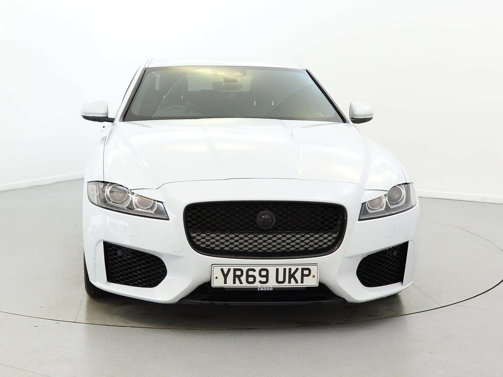 Compare Jaguar XF Chequered Flag YR69UKP White