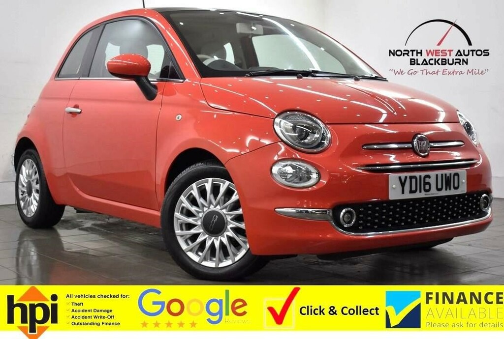 Compare Fiat 500 1.2 Lounge Euro 6 Ss YD16UWO Pink