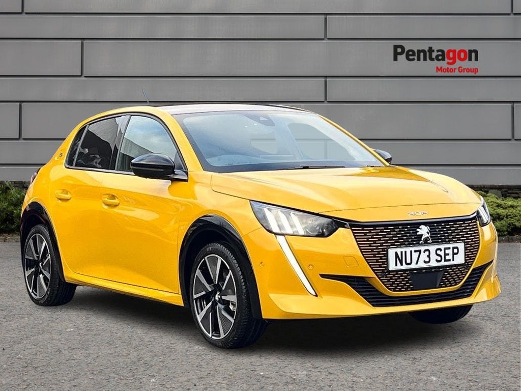 Compare Peugeot e-208 50Kwh Gt Hatchback 7.4Kw Charge FG73UPY Yellow