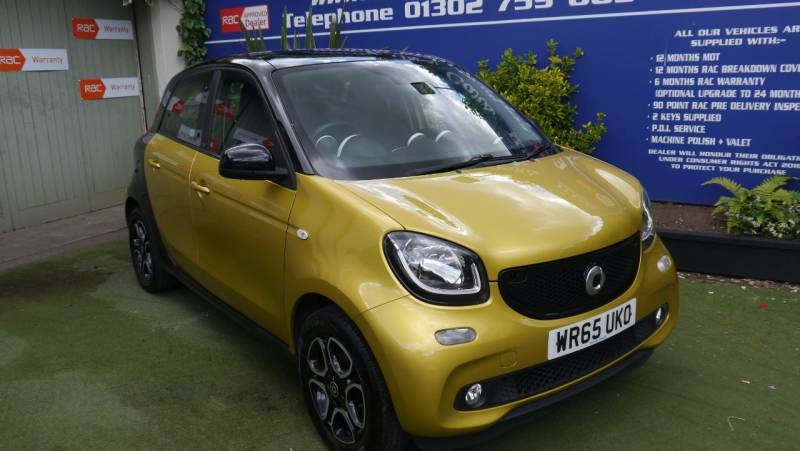 Compare Smart Forfour 1.0 Prime Premium Plus Ideal First Car WR65UKO Yellow