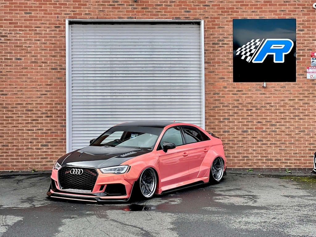 Compare Audi S3 Saloon Stage 2 420Bhp Wide Arch Kit Over 2 HF16ZNT Pink
