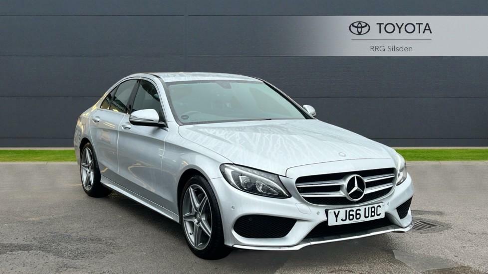 Compare Mercedes-Benz C Class C220 D Amg Line YJ66UBC Silver