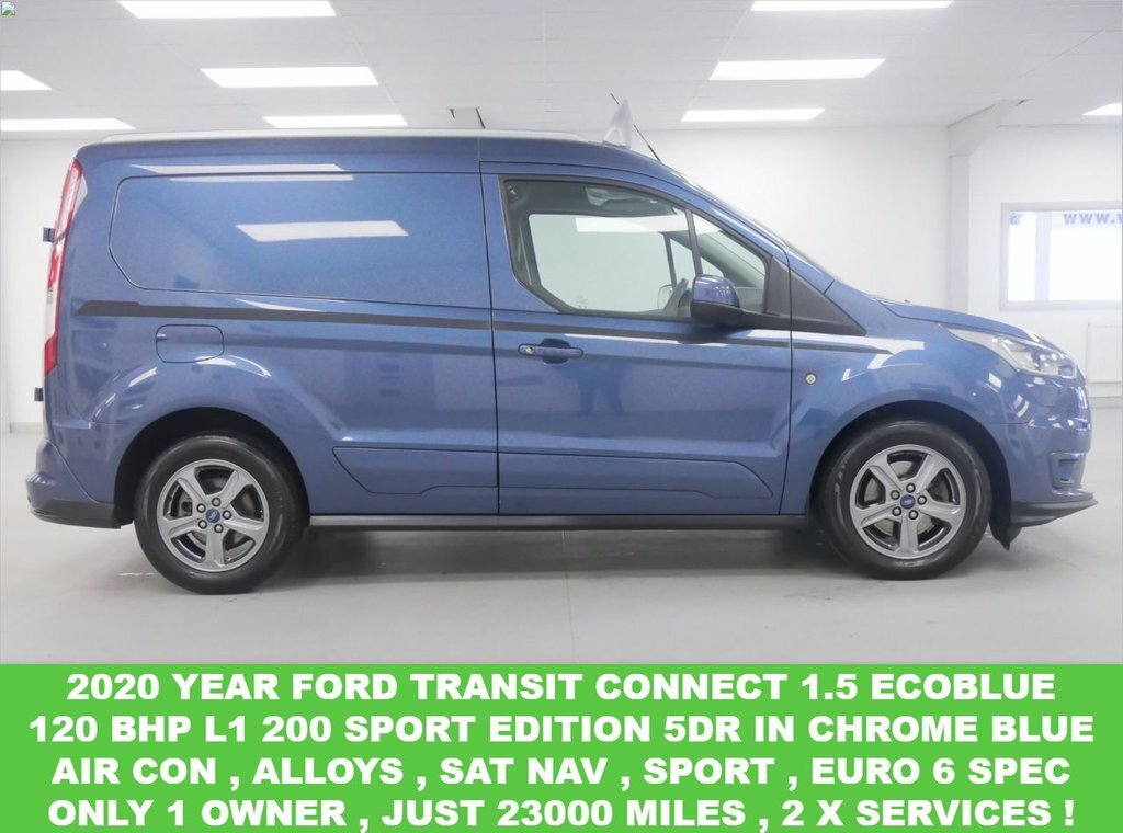 Compare Ford Transit Connect 1.5 Ecoblue 120 Bhp L1 Sport Edition Sat Nav MW69GVU Blue