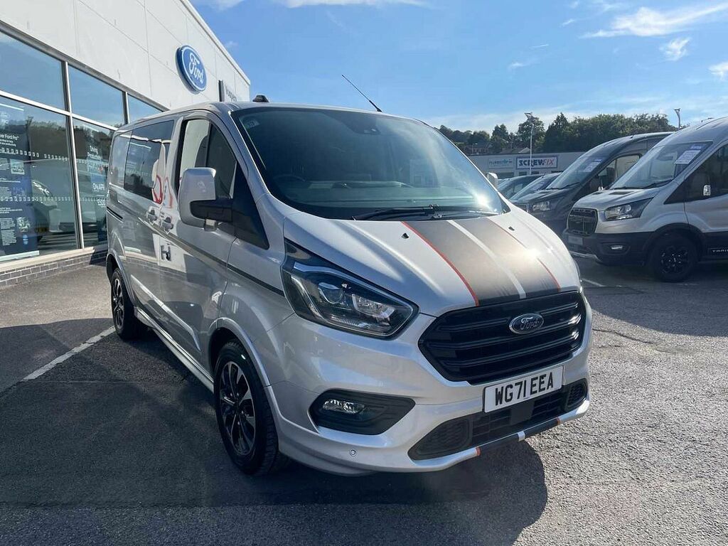 Compare Ford Transit Custom 2.0 Ecoblue 185Ps Low Roof Dcab Sport Van WG71EEA Silver