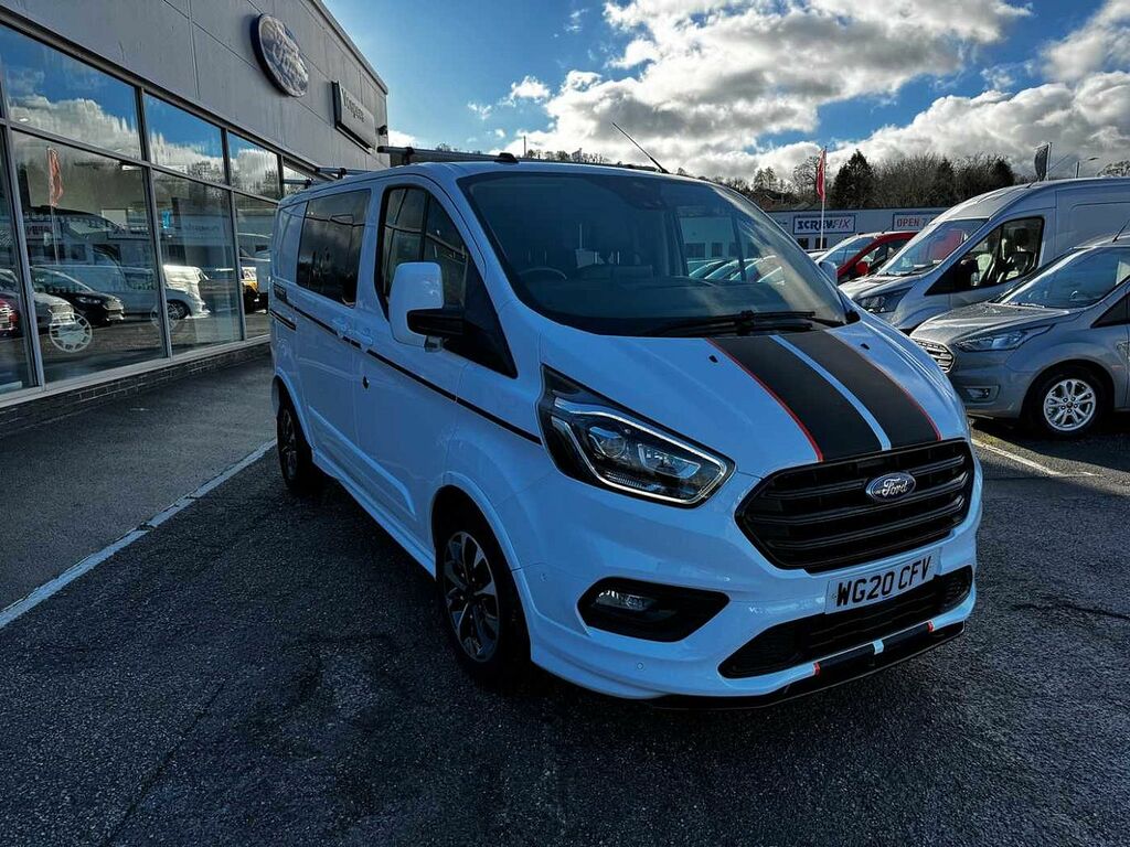 Compare Ford Transit Custom 2.0 Ecoblue 185Ps Low Roof Dcab Sport Van WG20CFV White