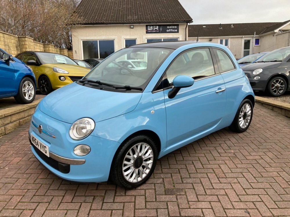 Compare Fiat 500 1.2 Lounge Euro 6 Ss WR64VYG Blue