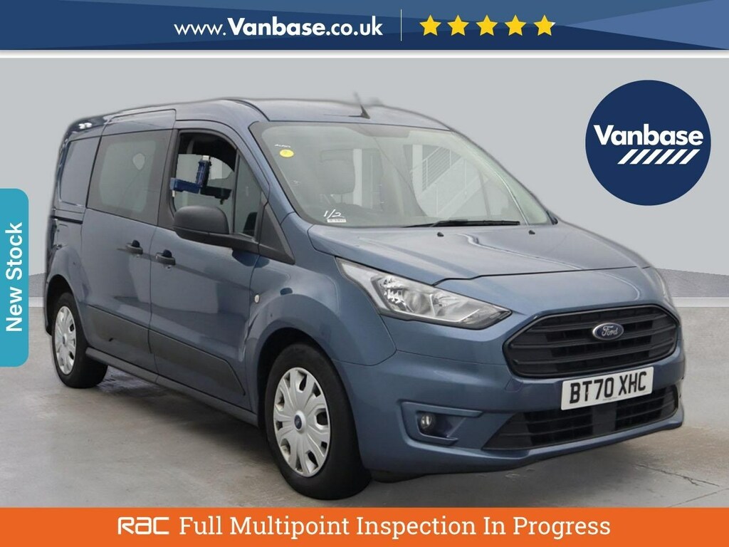 Compare Ford Transit Connect 1.5 Ecoblue 100Ps Trend Double Cab Long Wheelbase BT70XHC Blue