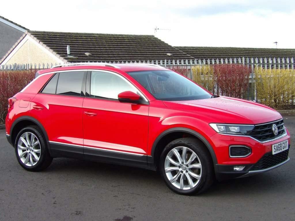 Compare Volkswagen T-Roc 2.0 Tdi Sel 4Motion Euro 6 Ss SA68GXT Red