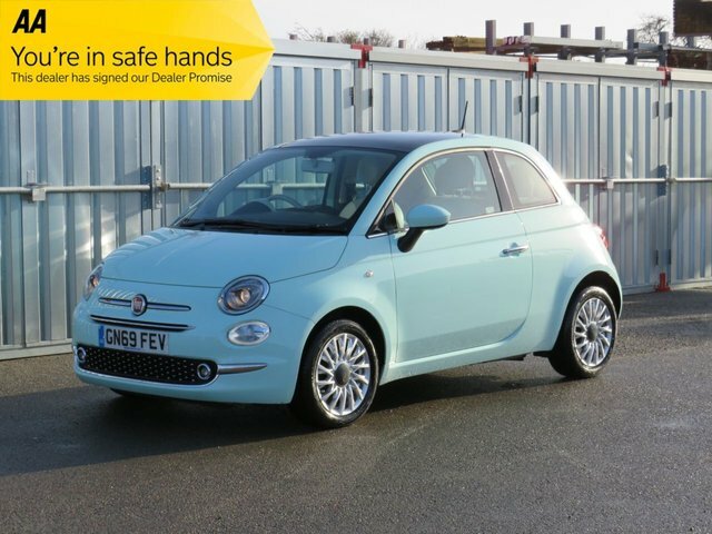 Compare Fiat 500 1.2 Lounge 69 Bhp GN69FEV Green