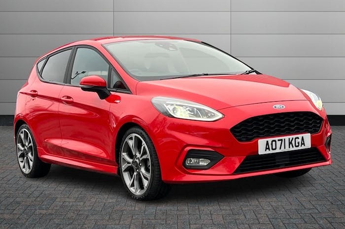 Compare Ford Fiesta 1.0T Ecoboost Mhev St Line X Edition Hatchback AO71KGA Red
