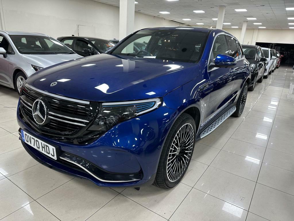 Compare Mercedes-Benz EQC 400 80Kwh Amg Line Premium Plus 4Matic OV70HDJ Blue