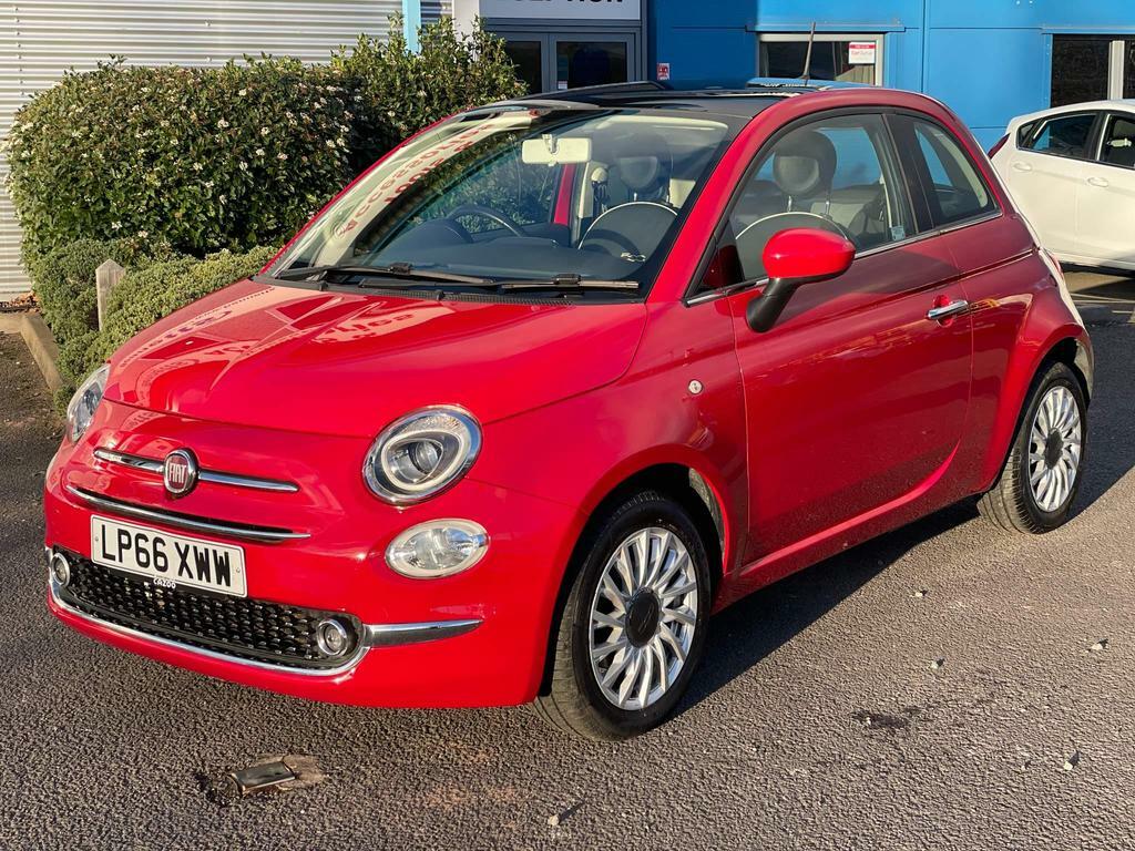 Compare Fiat 500 1.2 Lounge Euro 6 Ss LP66XWW Red