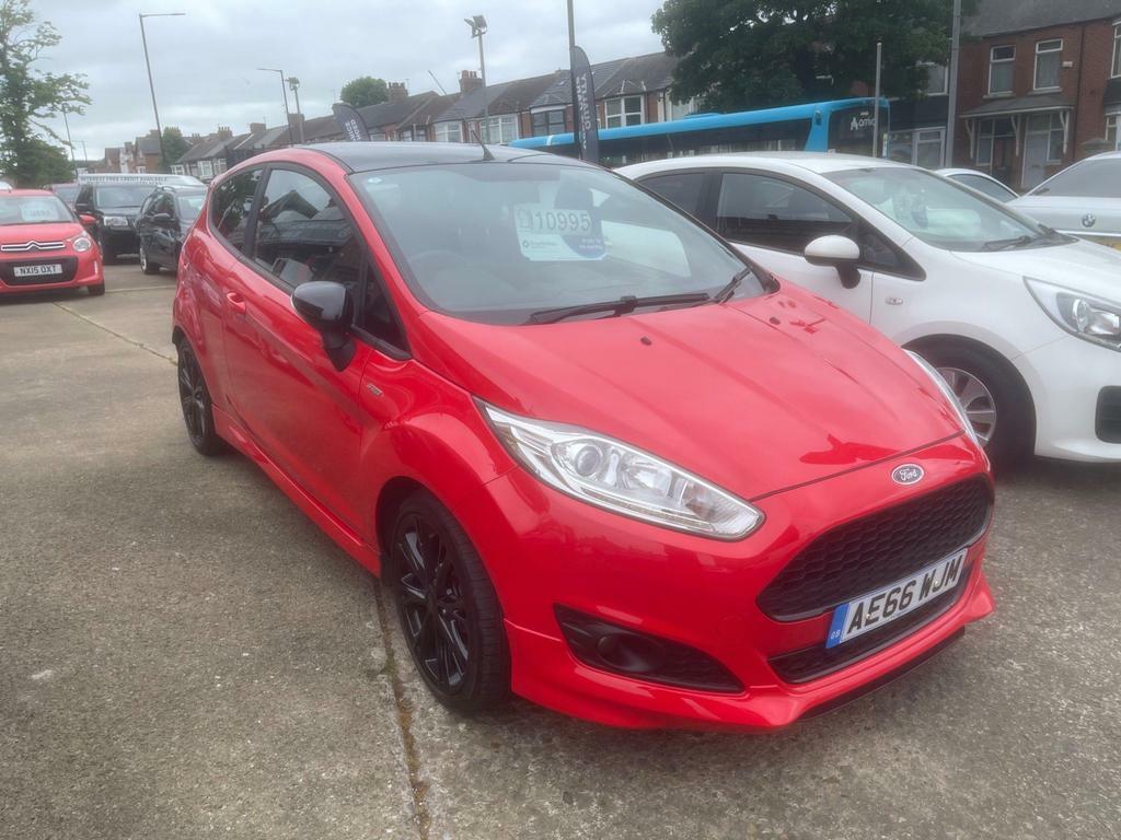 Compare Ford Fiesta 1.0T Ecoboost St-line Euro 6 Ss AE66WJM Red