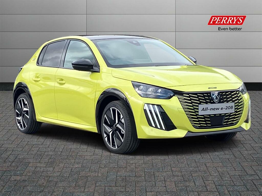 Compare Peugeot 208 Electric YL73NCN Yellow