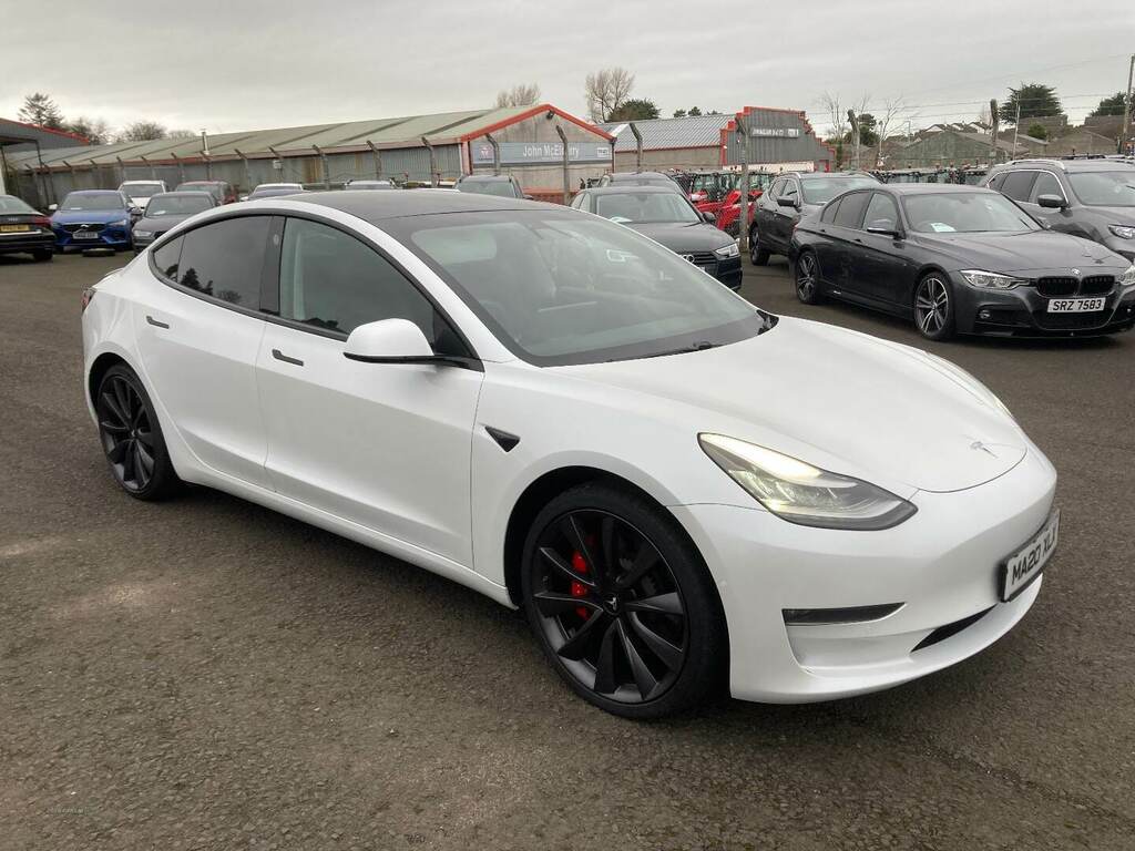 Compare Tesla Model 3 Model 3 Performance Awd MA20XLX White