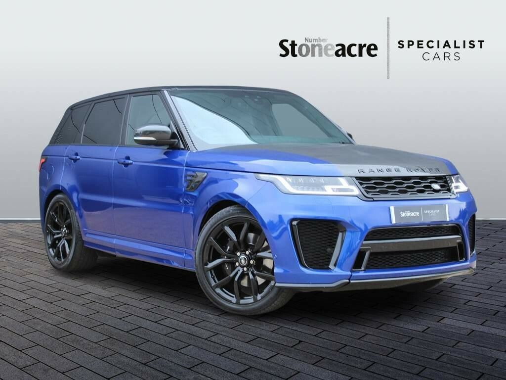 Compare Land Rover Range Rover Sport Range Rover Sport Svr Sc BD18HCF Blue