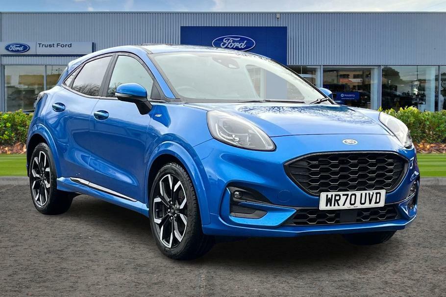 Compare Ford Puma 1.0 Ecoboost Hybrid Mhev 155 St-line X With Ba WR70UVD Blue