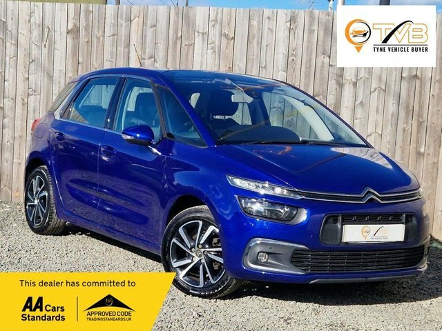 Compare Citroen C4 Picasso 1.6 Bluehdi Feel Ss 118 Bhp - Free Delivery YT66GZR Blue