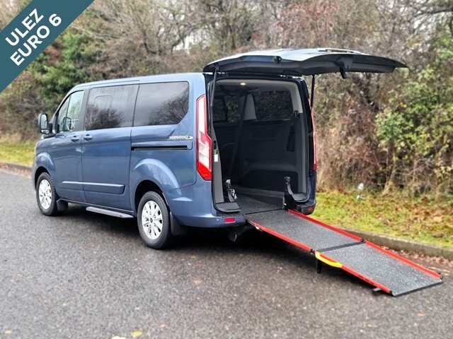 Compare Ford Tourneo Custom 4 Seat Wheelchair Accessible Disabled Access SF68HHE Blue
