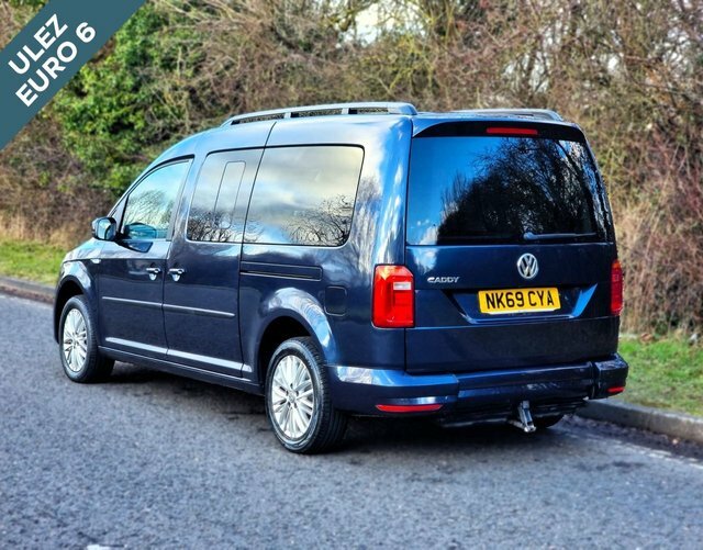 Compare Volkswagen Caddy 5 Seat Wheelchair Accessible Vehicle With Pow NK69CYA Blue