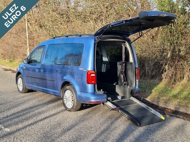 Compare Volkswagen Caddy 5 Seat Wheelchair Accessible Disabled Access SC67HWE Blue