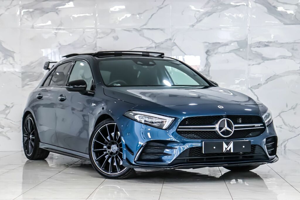 Compare Mercedes-Benz A Class 2021 Amg A 35 4Matic Premium Plus 302 Bhp GY21OMC Blue