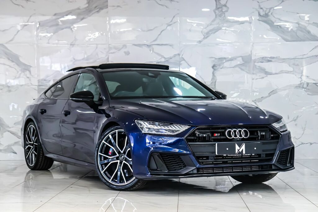 Compare Audi A7 2021 3.0 S7 Tdi Quattro Vorsprung Mhev 345 Bhp PN21OSV Blue
