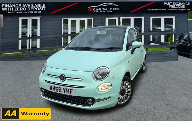 Compare Fiat 500 1.2 Lounge 69 Bhp WV66YHF Green