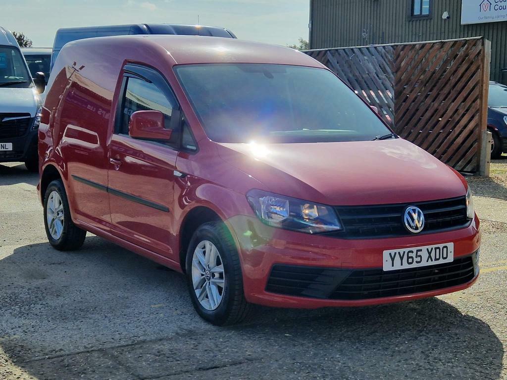 Compare Volkswagen Caddy 2.0 Tdi C20 Bluemotion Tech Highline Swb Euro 6 S YY65XDO Red