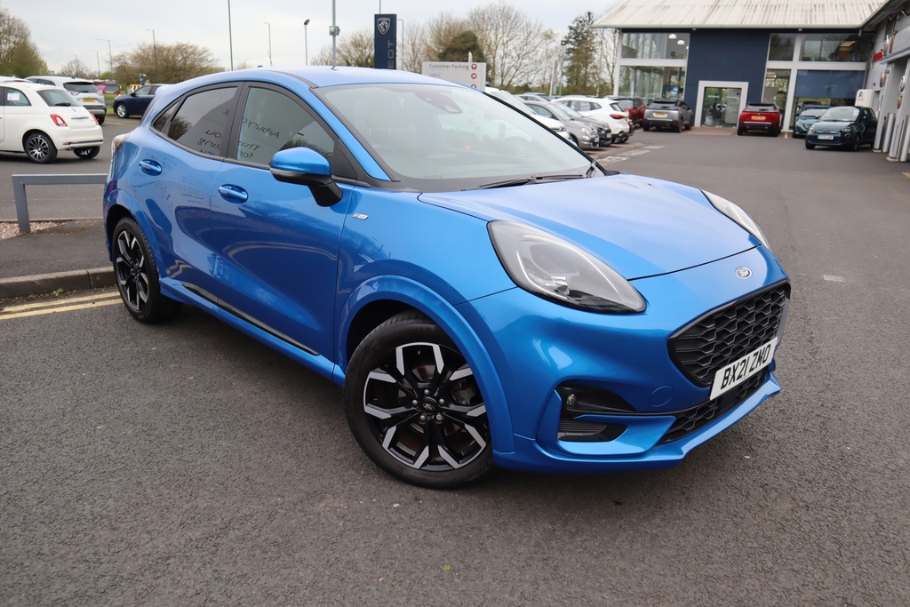 Compare Ford Puma 1.0 Ecoboost St-line X Cwvehiclemarketing BX21ZMO Blue