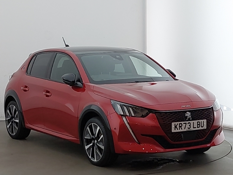 Compare Peugeot e-208 100Kw Gt Premium 50Kwh KR73LBU Red