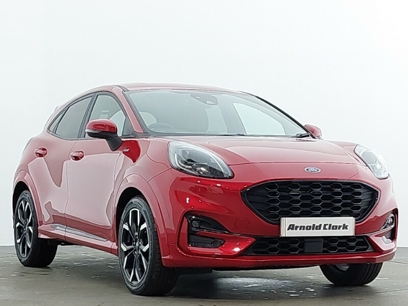 Compare Ford Puma 1.0 Ecoboost Hybrid Mhev St-line X BJ21EZK Red