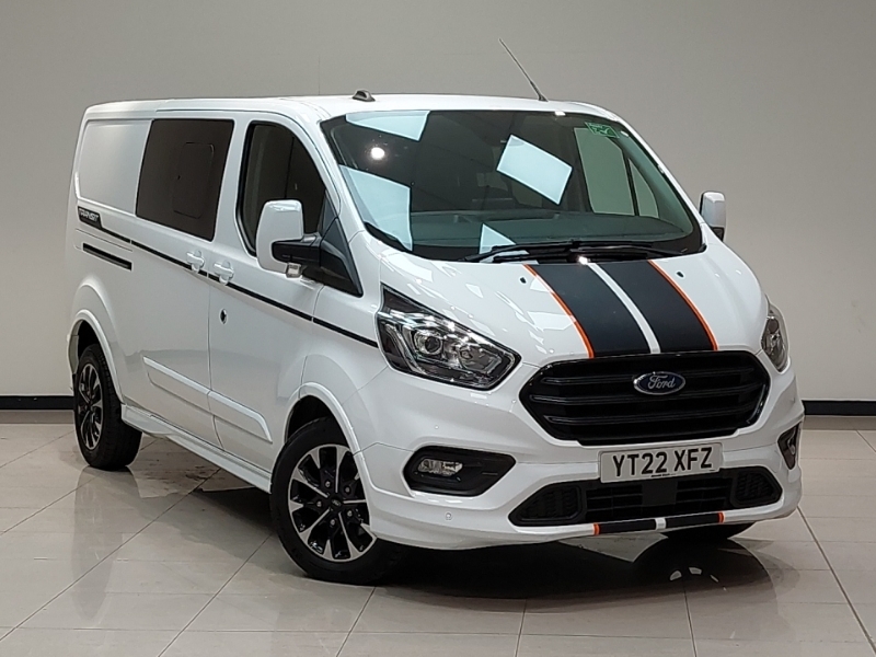 Compare Ford Transit Custom 2.0 Ecoblue 185Ps Low Roof Dcab Sport Van YT22XFZ White