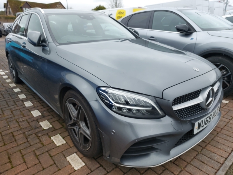Compare Mercedes-Benz C Class C220d Amg Line 9G-tronic WU68HLO Grey