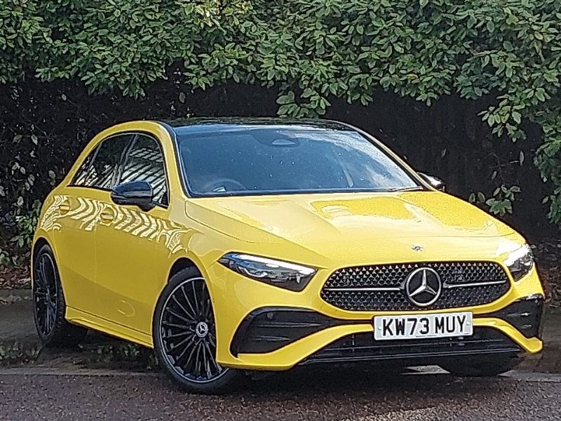 Compare Mercedes-Benz A Class A200 Exclusive Launch Edition KW73MUY Yellow